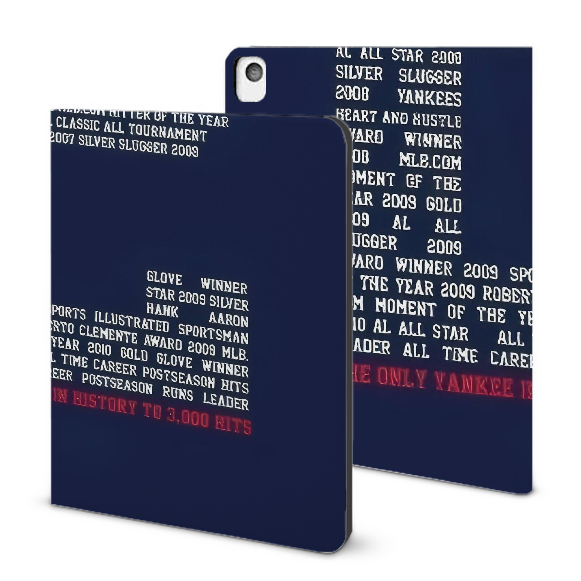 Derek Jeter 44 IPad Book-Style Case With Pencil Slot – Slim PU & TPU Cover – Full Protection, Precise Fit, Water & Scratch Resistant